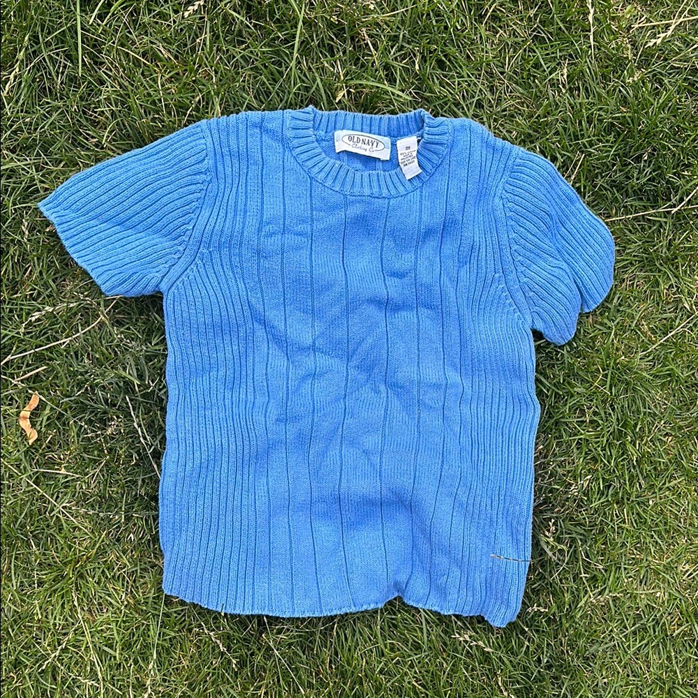 Vintage Old Navy Blue Crew Neck Sweater Vest